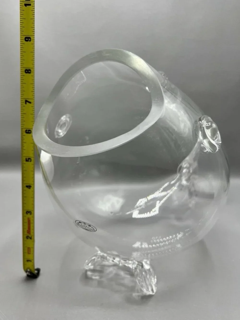 Home Essentials Clear Glass Fish Bowl Vase Large Coastal Beach Decor